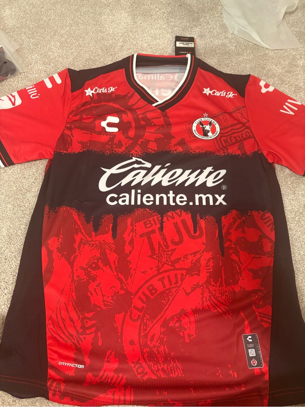 Club Tijuana Xolos Caliente Red & Black Home Jersey SLIM FIT Kit